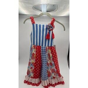 Girls Sz 8 Counting Daisies Summer Sleeveless, Sundress Floral